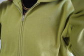 "Sol" Waffle Knit Zip-Up - Sage