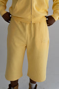 "Sol" Waffle Knit Shorts - Yellow