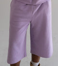 "Sol" Waffle Knit Shorts - Lilac