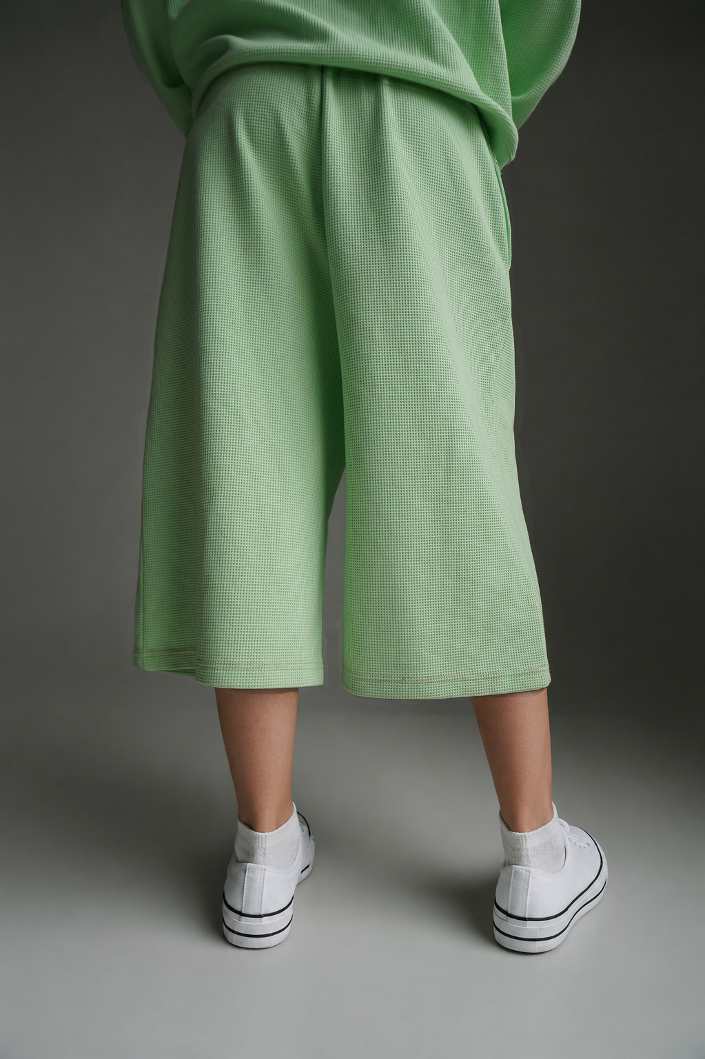 "Sol" Waffle Knit Shorts - Mint