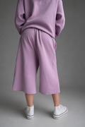 "Sol" Waffle Knit Shorts - Lilac