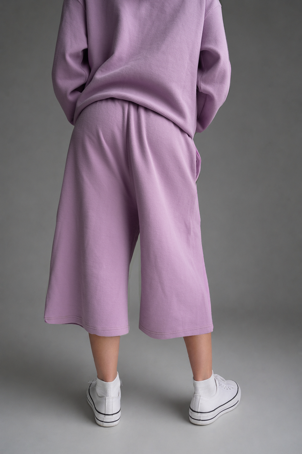 "Sol" Waffle Knit Shorts - Lilac