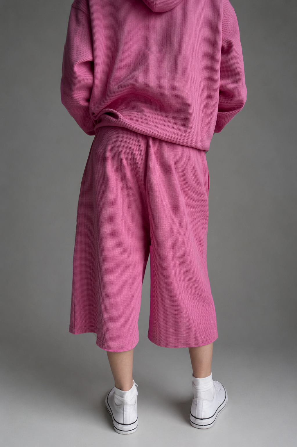 "Sol" Waffle Knit Shorts - Hot Pink