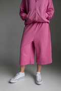 "Sol" Waffle Knit Shorts - Hot Pink