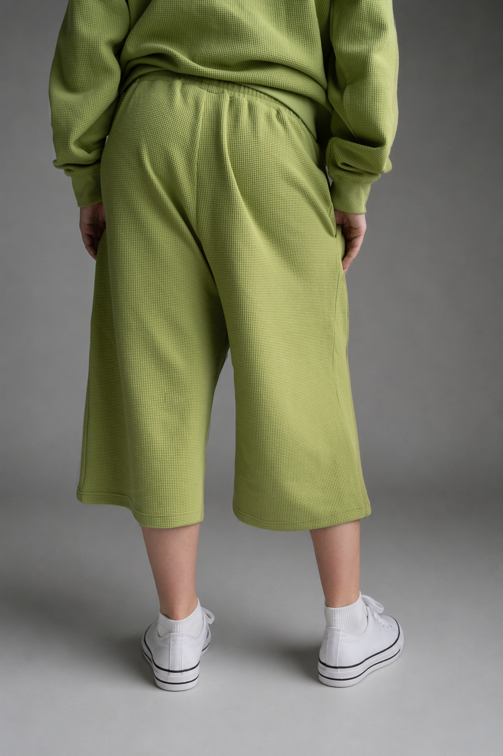 "Sol" Waffle Knit Shorts - Sage
