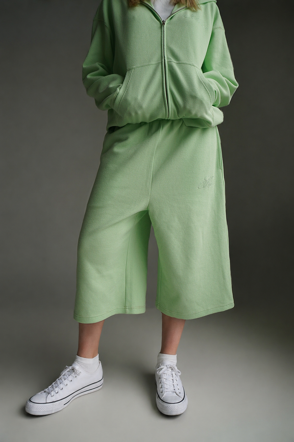 "Sol" Waffle Knit Shorts - Mint