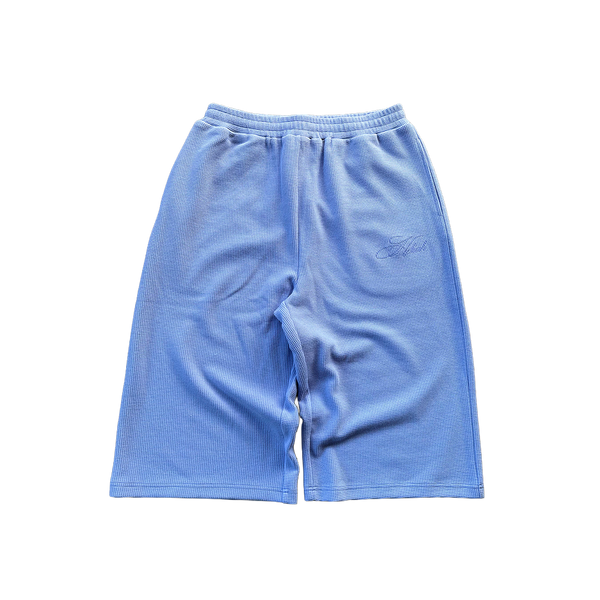 "Sol" Waffle Knit Shorts - Periwinkle