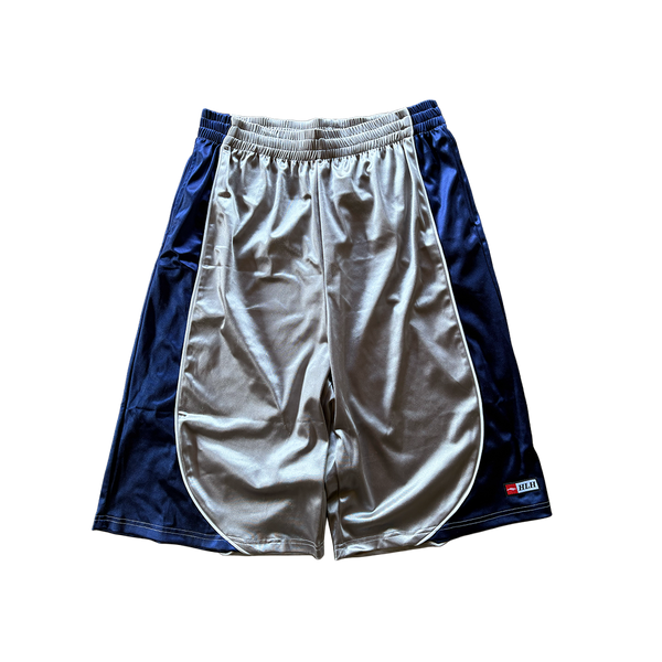 "Vivo" Basketball Shorts - Silver & Navy