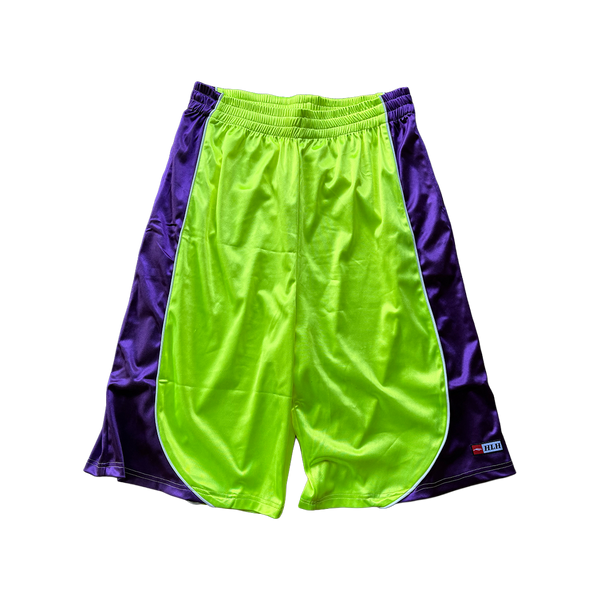 "Vivo" Basketball Shorts - Lime & Purple