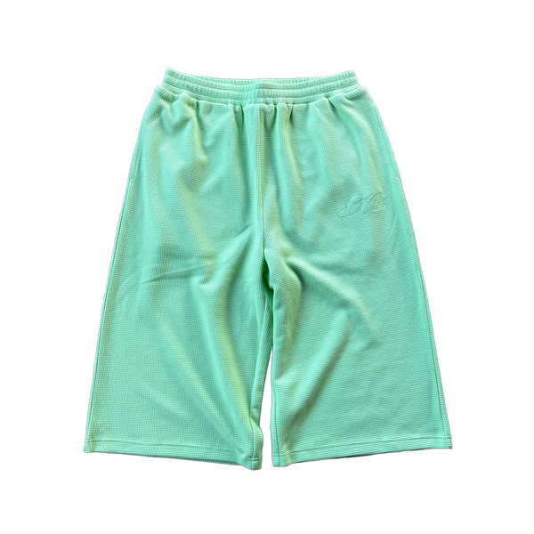 "Sol" Waffle Knit Shorts - Mint