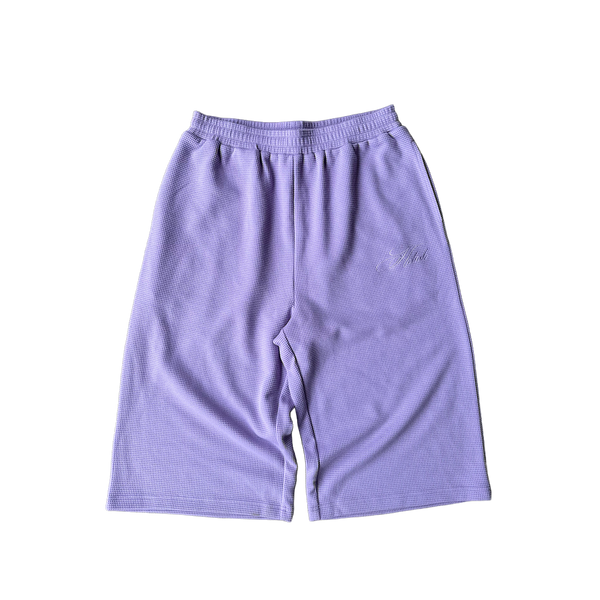 "Sol" Waffle Knit Shorts - Lavender